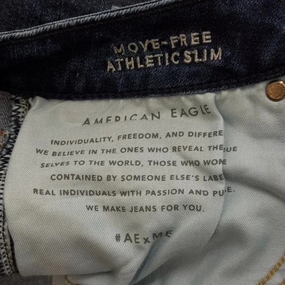 New American Eagle Move -free Athletic Slim Empire Blue Airflex 28x30 - Picture 5 of 8